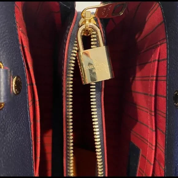 Louis Vuitton Montaigne Empreinte MM Marine Rouge - Picture 8 of 8
